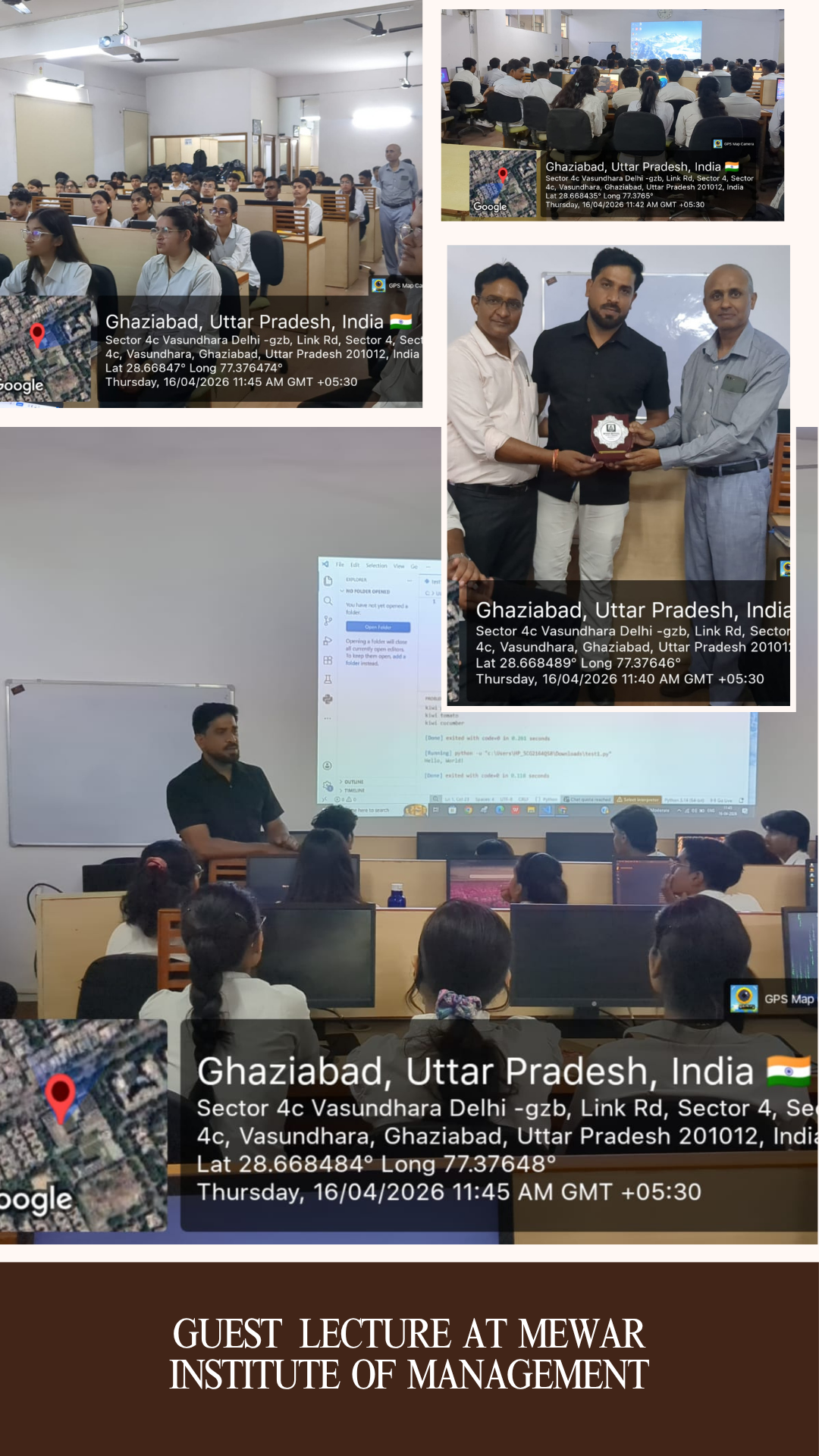 Guest Lecture in Data Analytics in Mewar College